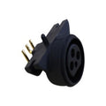 Charger Socket, 3 Pin, Black, Dynamics, to suit Joystick Controller