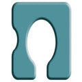 Commode Seat, Pressure Care, 410mm (16in.), Open Front, Standard Aperture, with Right Indent, Juvo