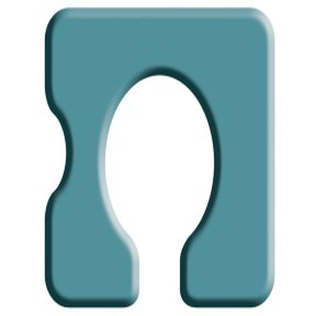 Commode Seat, Pressure Care, 410mm (16in.), Open Front, Standard Aperture, with Right Indent, Juvo