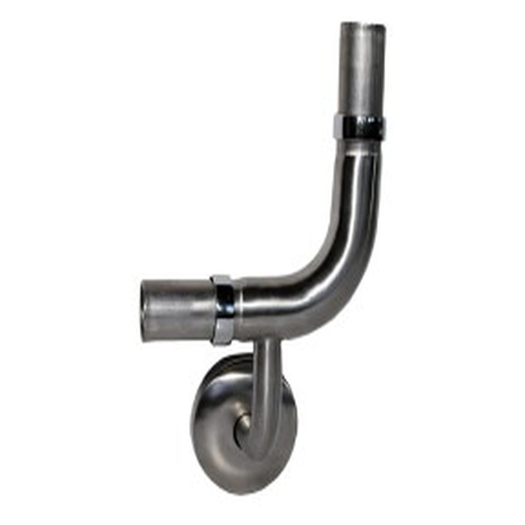 Modular Grab Rail System, Intermediate Support, with Wall Flange, 90 deg. Left Hand