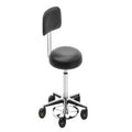 Surgeons Stool, Pneumatic, Flat Seat, with Backrest, Novak (SWL 150kg)