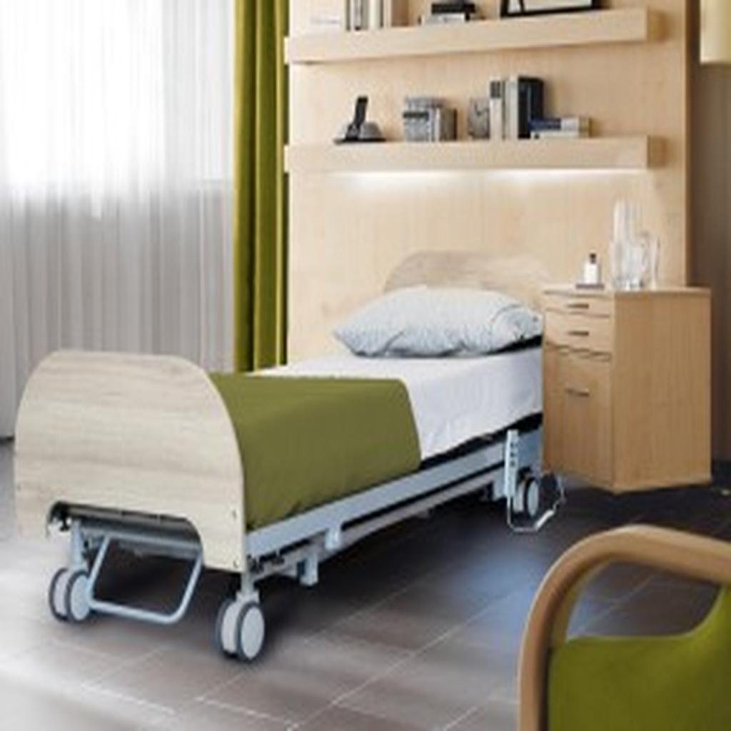 Nursing Bed, Single, Silver, with Inbuilt Extension, Unicare Xcel 2 (SWL 180kg)