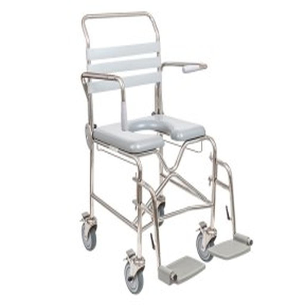 Shower Commode, Attendant Propelled, Swing Away Footplate, 510mm, Juvo, Xtra Care (SWL 300kg)