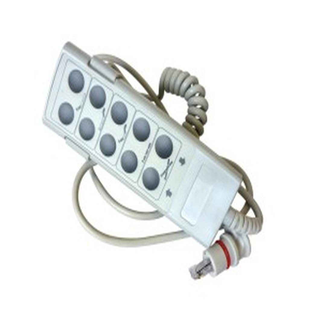 Handset, Ansa, to suit 3635 Xcel Bed, 10 Button, Nurse Lockout, Grey