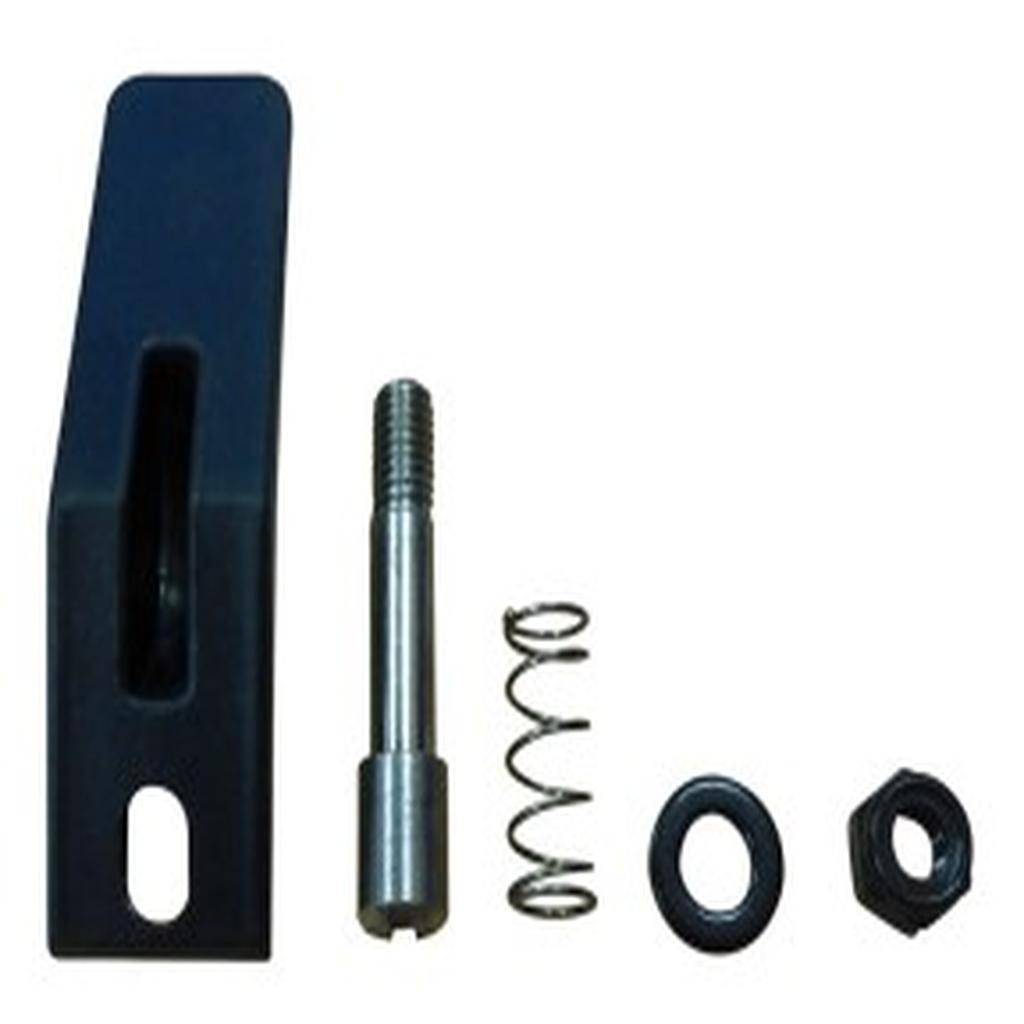 Backrest Lever, Basix, Half Folding Release, with Pin, Spring and Nut, Plastic, Black