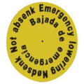 Decal, Emergency Lowering, Molift, to suit Nomad Ceiling Hoist