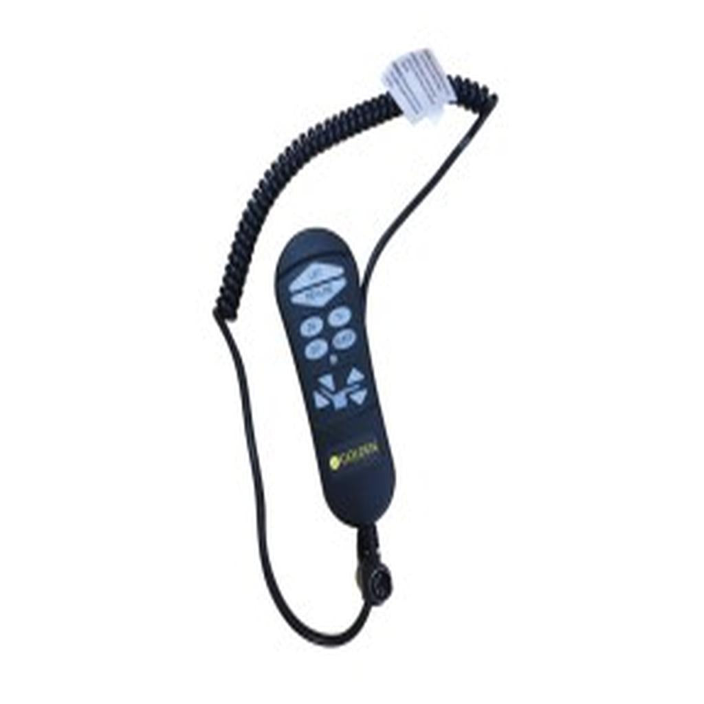 Handset, 11 Button, Black, 5 Pin DIN (Round) Plug, Golden Tech, to suit 2 Motor Lift & Recline Chair