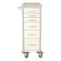 Multi Purpose Narrow Cart, Tall, 6 Drawer (3x 75mm, 2x 155mm, 1x 235mm), White, UniCart