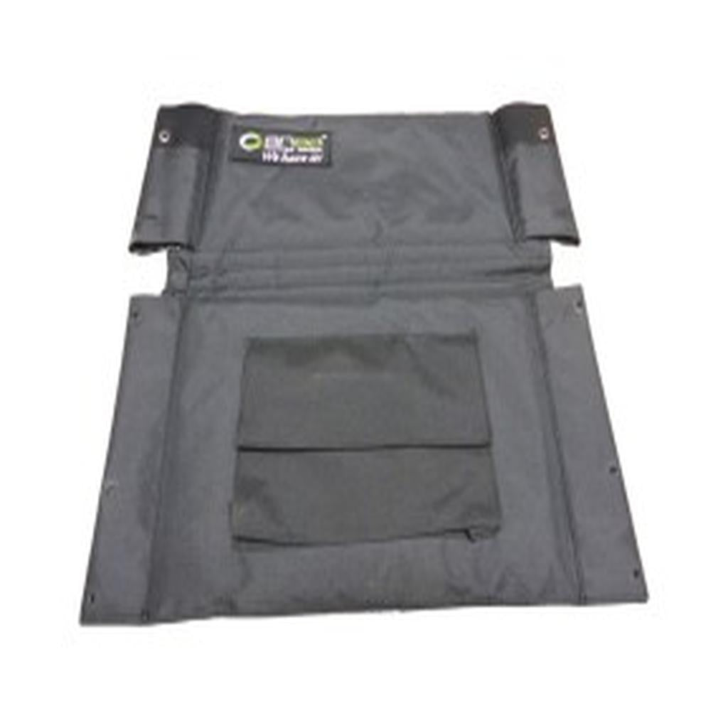 Backrest Upholstery, 460mm (18in.), Nylon, Black, with Pocket, Ansa, to suit Echo Lite Manual Wheelchair