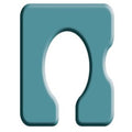 Commode Seat, Pressure Care, 410mm (16in.), Open Front, Standard Aperture, with Left Indent, Juvo