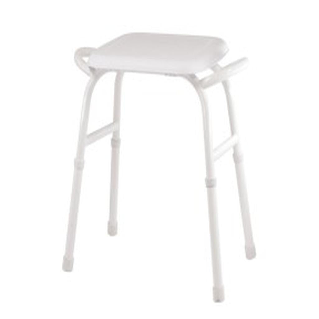 Shower Stool, Plastic Seat, without Arms