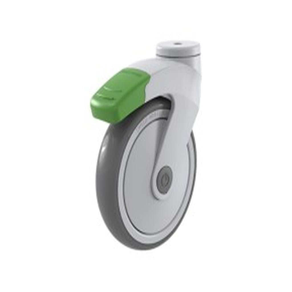 Castor, Tracking, 125mm (5in.), Grey, Swede-Wheel, to suit 4Healthcare 4H400E Lavare Shower Trolley