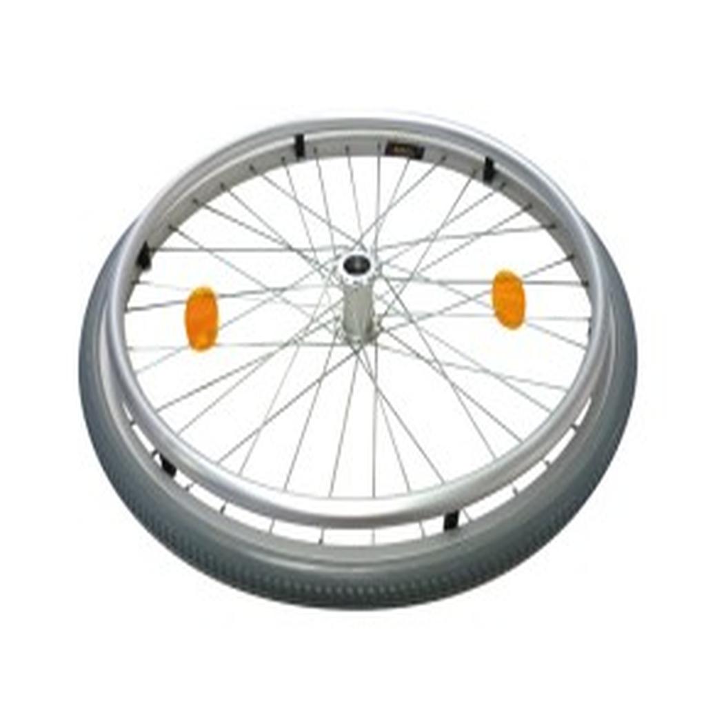 Rear Wheel, Left Hand, 610mm (24in.) x 35mm (1 3/8in.), Solid Tyre, Quick Release, Non Drum Brake, Ansa, to suit Relax