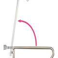 Drop Down Rail, Left Hand, Stainless Steel, with Safety Lock