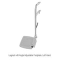 Shower Commode Accessories, Angle Adjustable Footplate, with Stem, Left Hand, Juvo