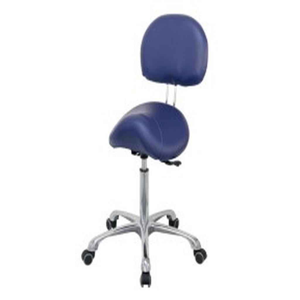 Treatment Stool, Pneumatic, Saddle Seat, with Backrest, Unicare (SWL 150kg)