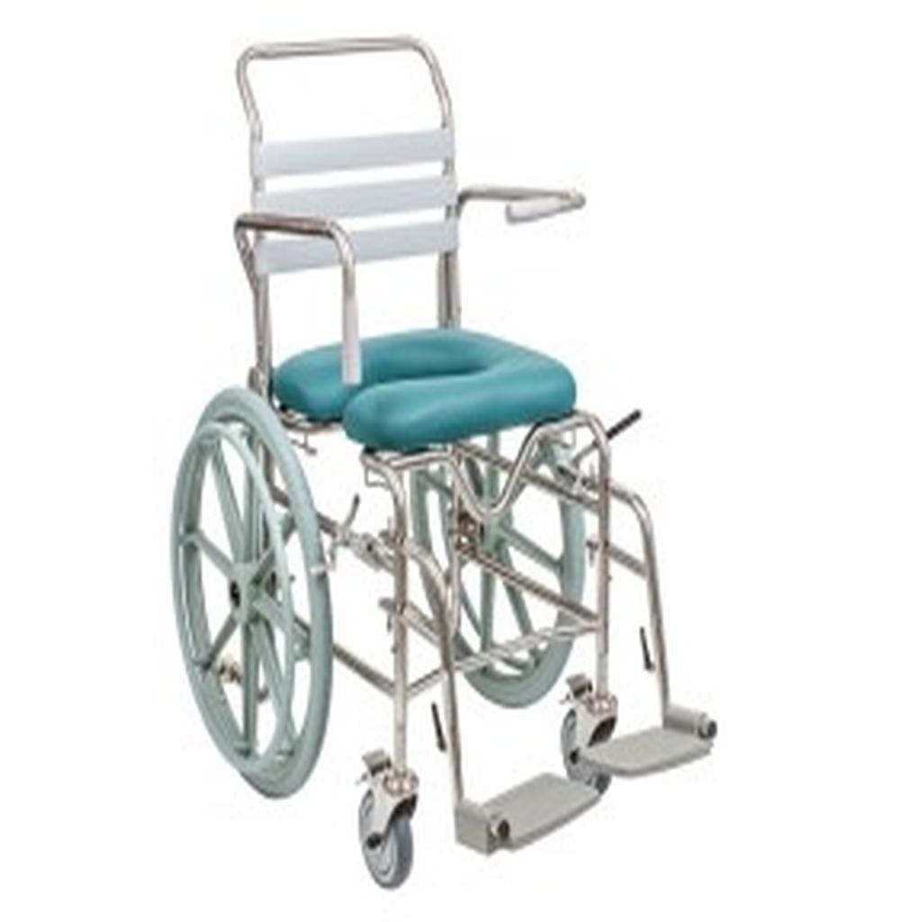 Shower Commode, Self Propelled, Swingaway Footplate, Height Adjustable, 460mm, Juvo (SWL 200Kg)