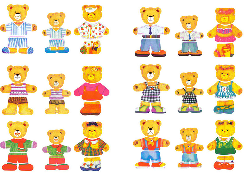 Wooden Bear Family Dress Up