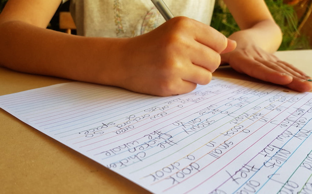 Write-A-Rainbow Coloured Line Paper