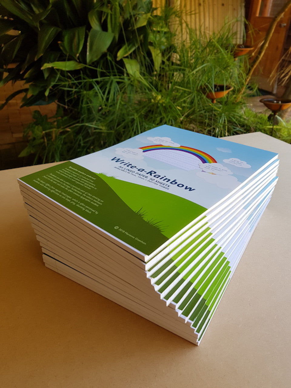 Write-A-Rainbow Coloured Line Paper